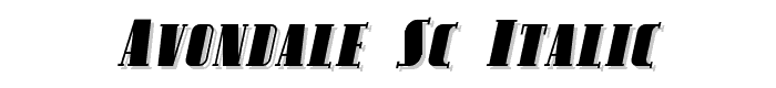 Avondale SC Italic font